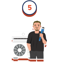 Install indoor and outdoor air con unit, Surrey