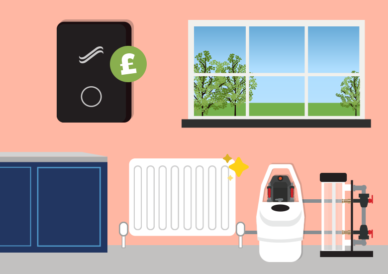 Power flush central heating energy bill cuts